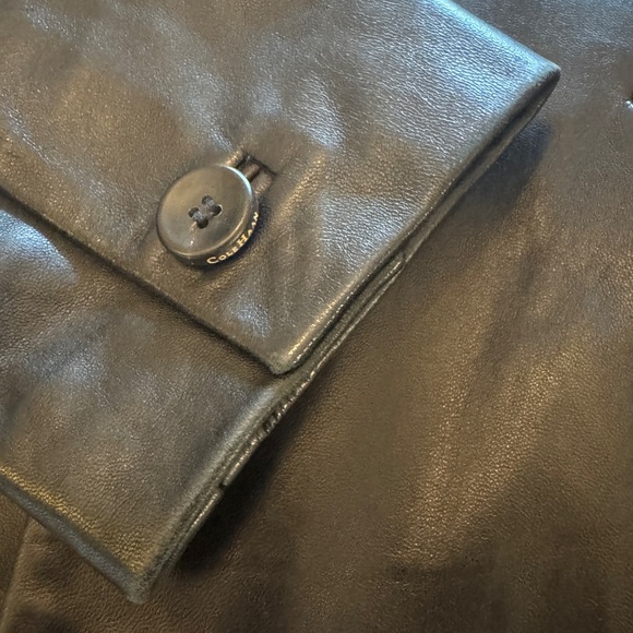 COLE HAAN | City Vintage Y2K Black 100% Lambskin Leather Blazer Jacket | Sz 6 - Picture 11 of 12